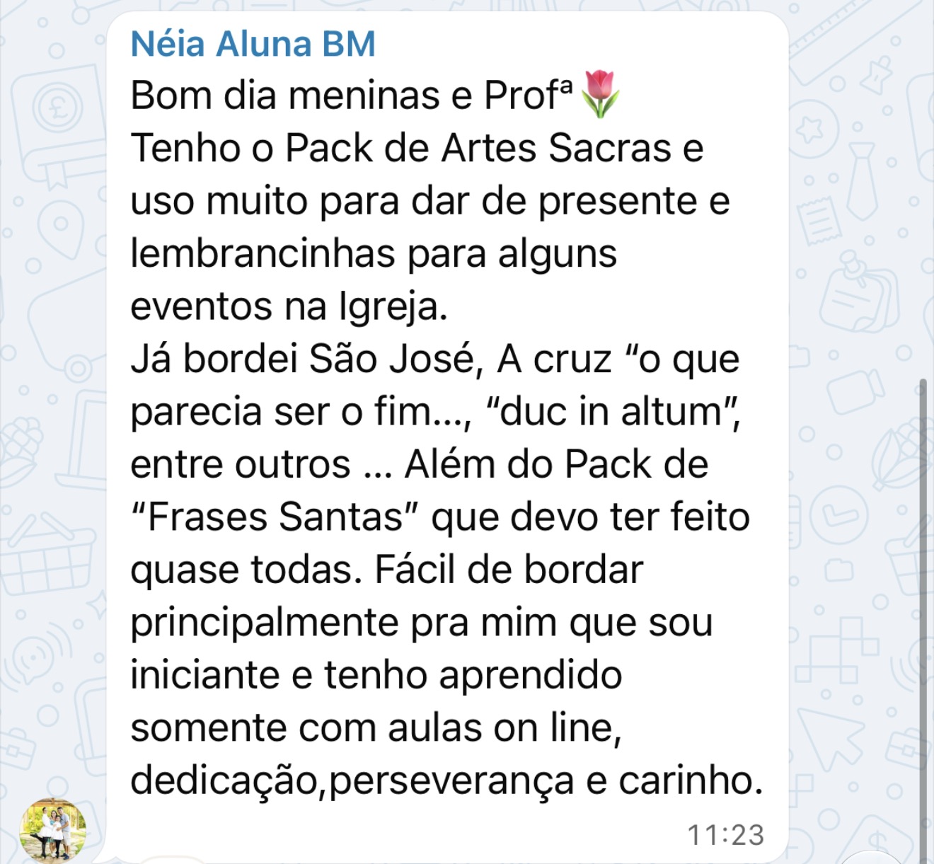 Depoimento de Néia sobre a Coleção Sacra