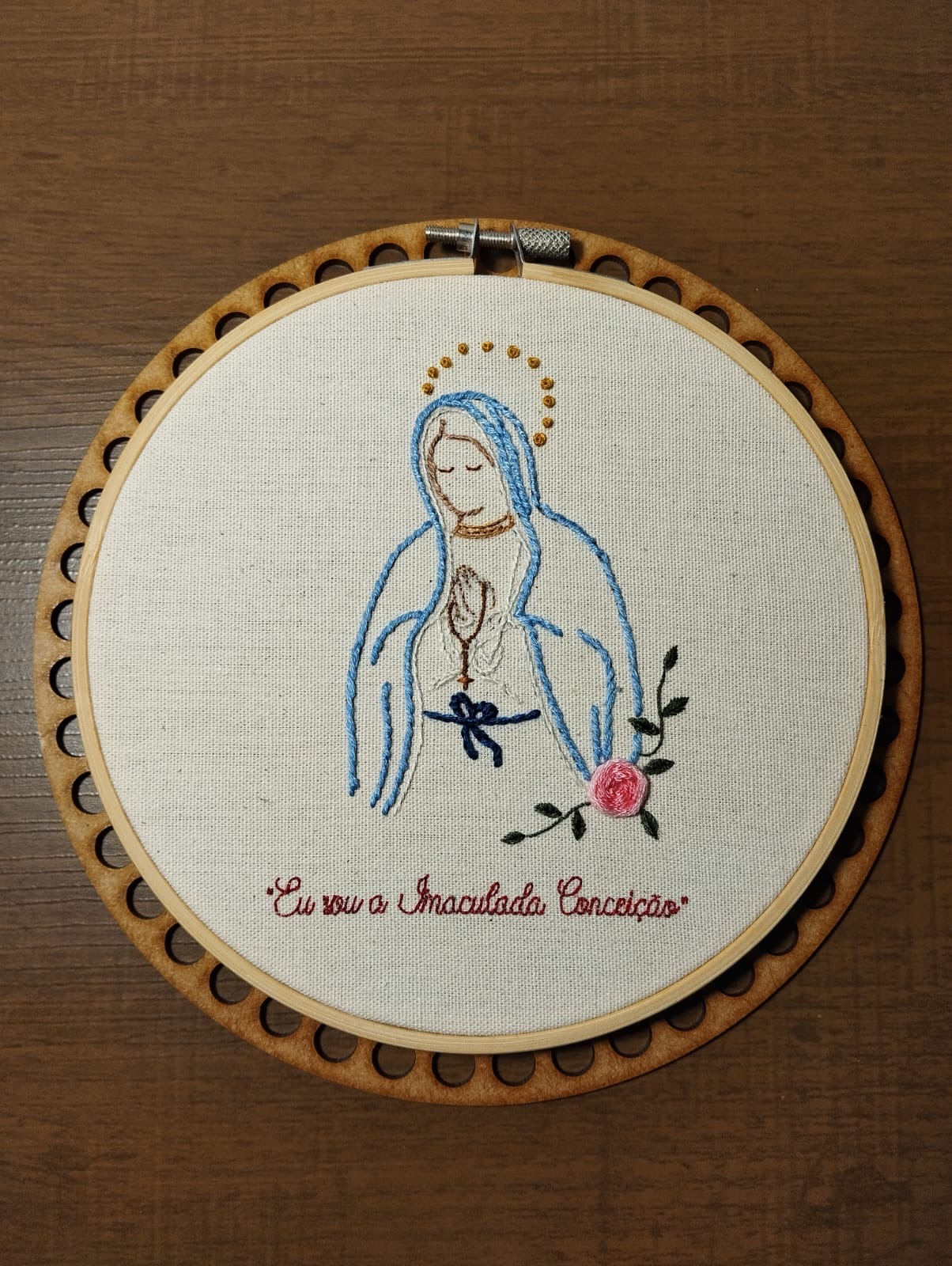 Bordado de aluna: Imaculada Conceição