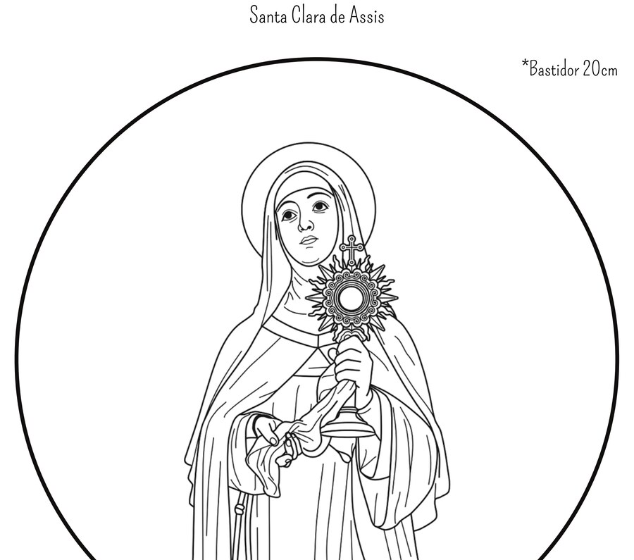 Risco católico — Santa Clara de Assis